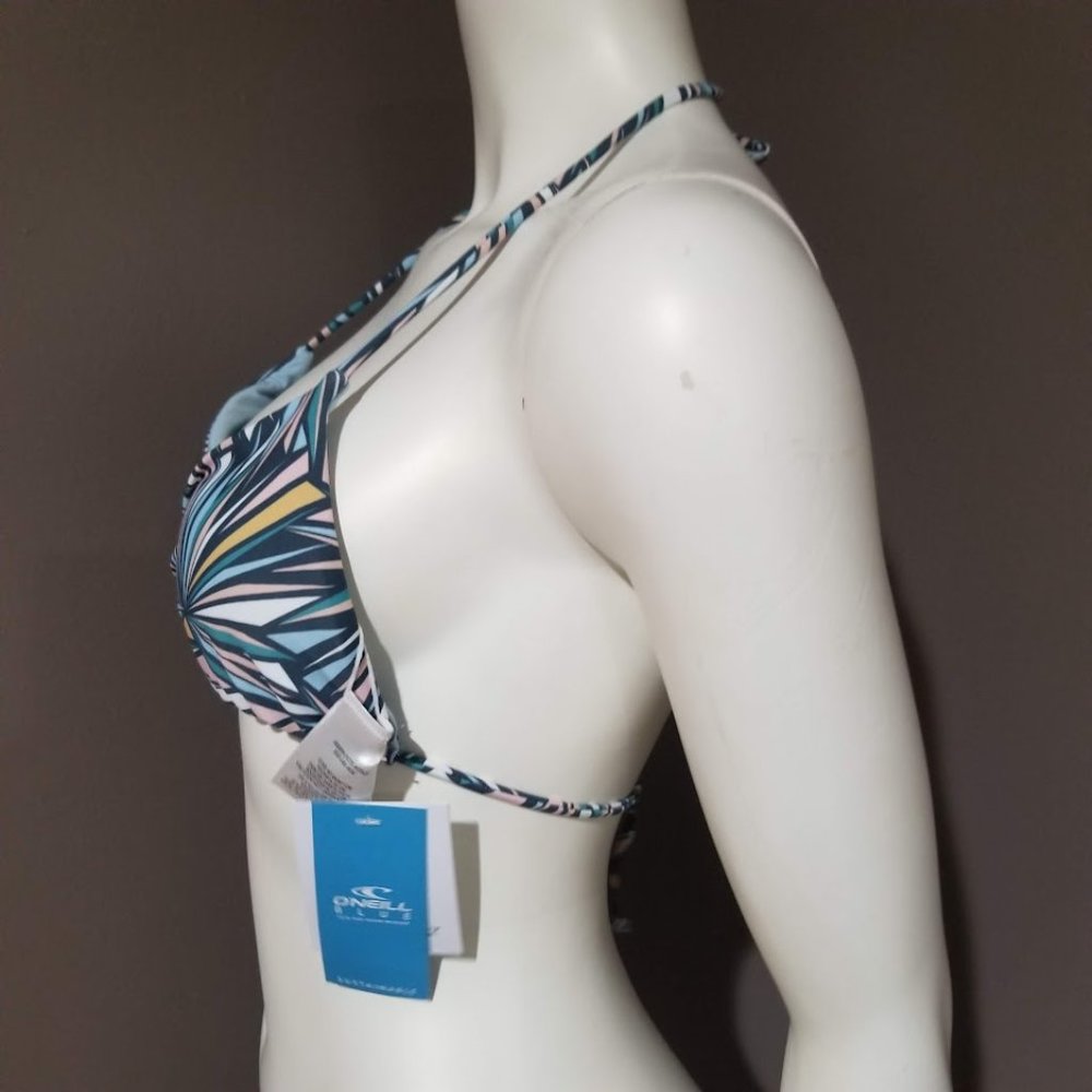 O'Neil Venice Printed Triangle Bikini Top  Size Small - Picture 3 of 7